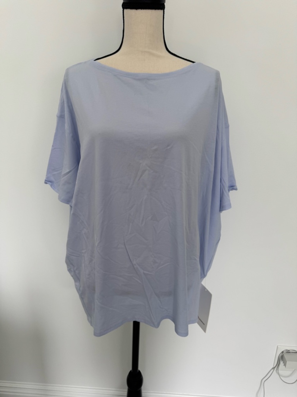 lululemon athletica Light Blue Short Sleeve Boatneck Tee